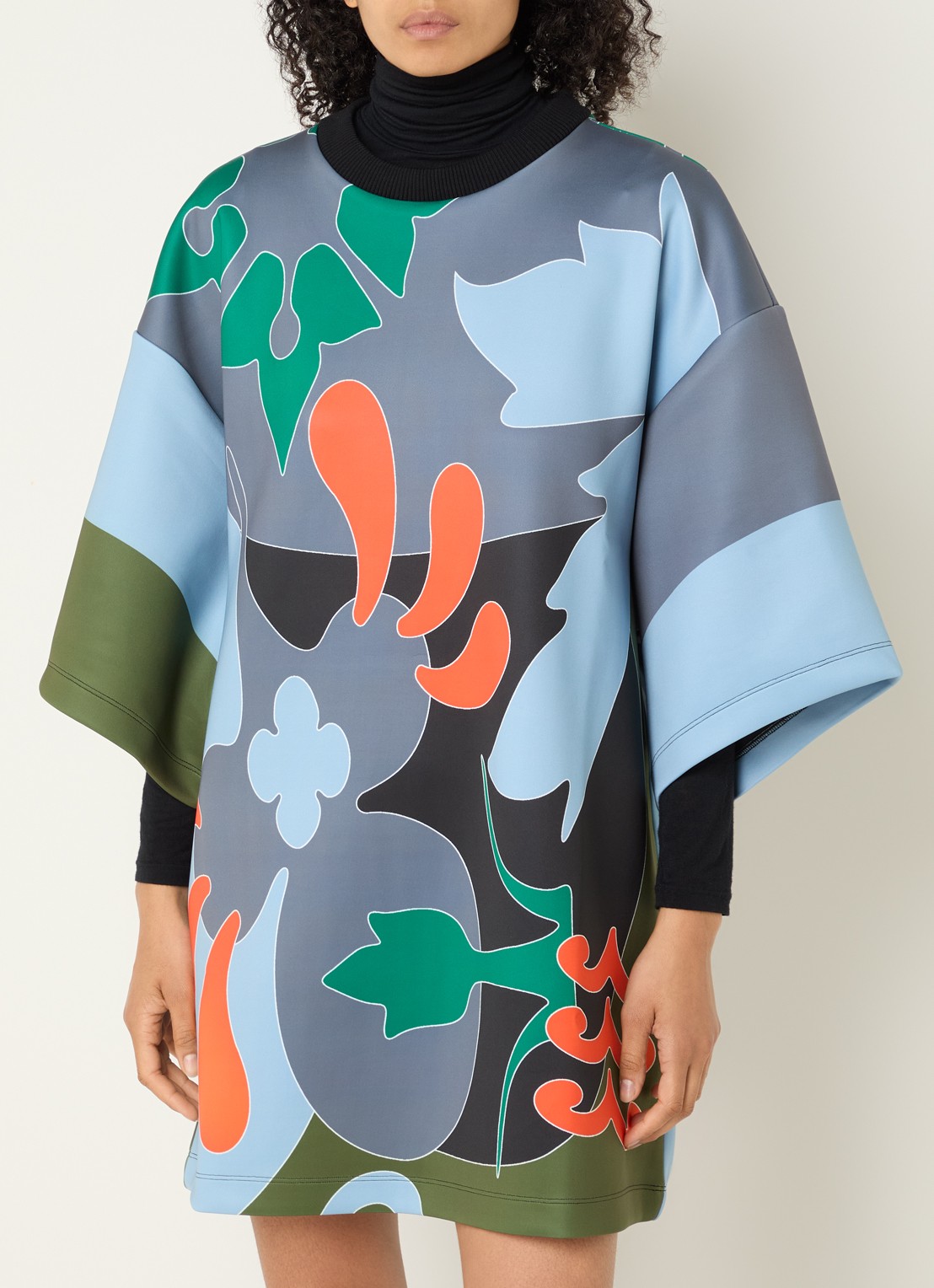 Essentiel Antwerp Klassic mini T-shirt jurk met print - detail 2 grijs