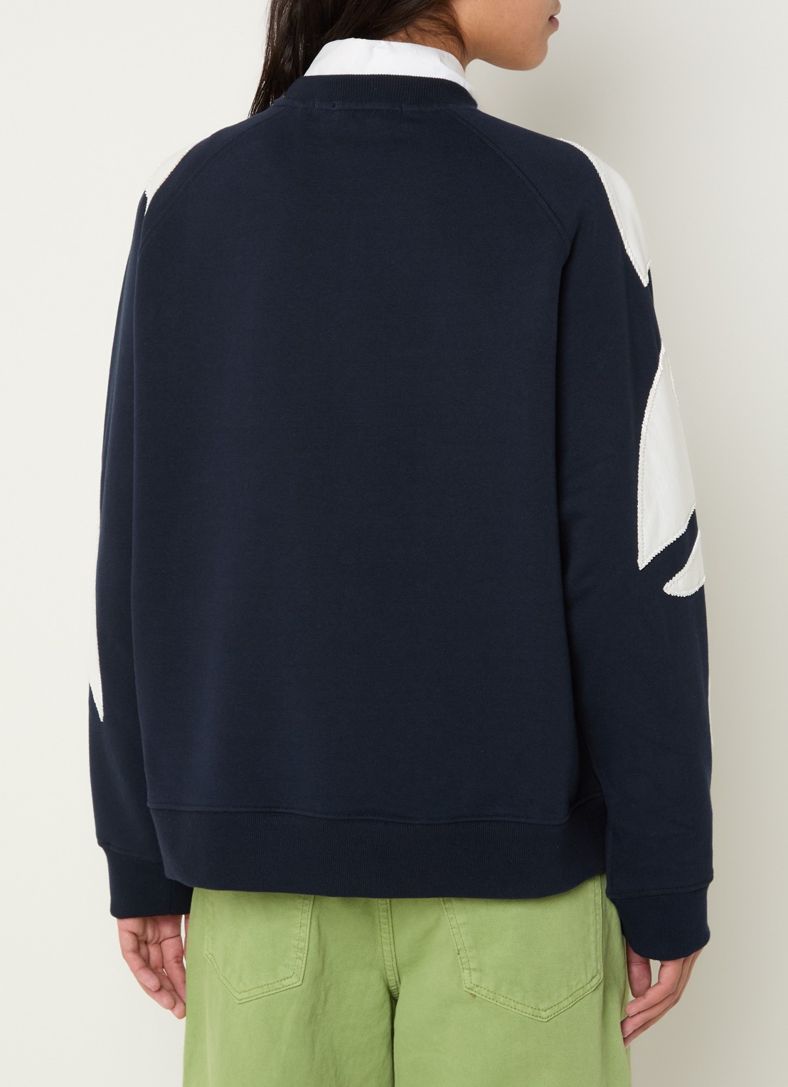 Essentiel Antwerp Sweater met print en strass - achterkant 3 donkerblauw