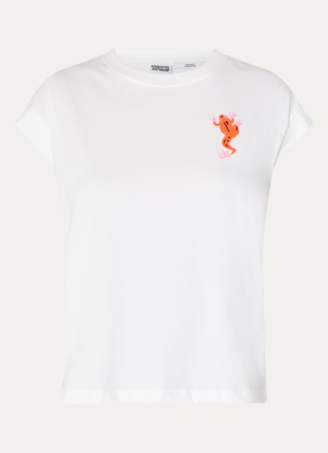 Essentiel Antwerp T-shirt met print - voorkant 2 wit