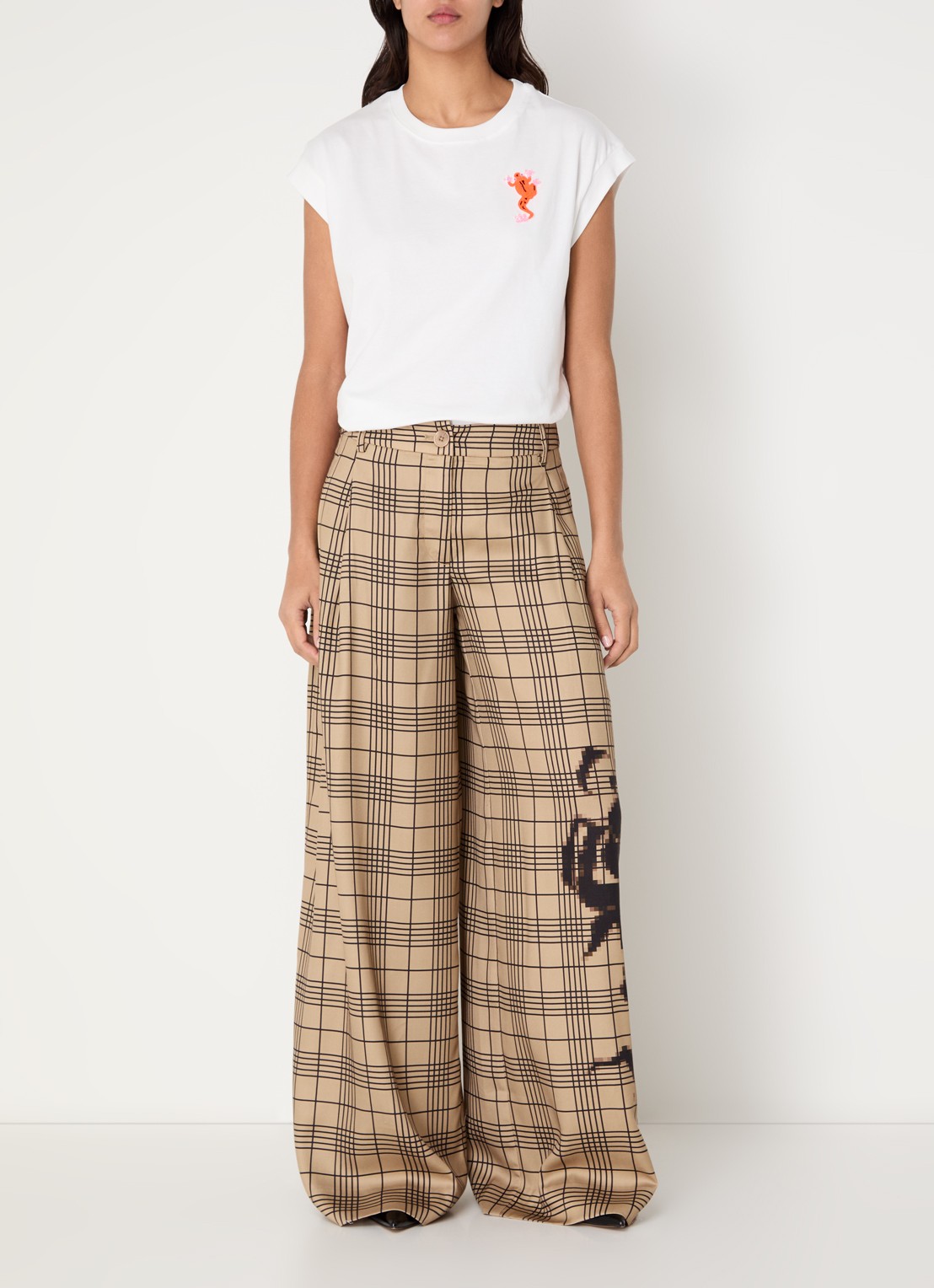 Essentiel Antwerp T-shirt met print - voorkant 3 wit
