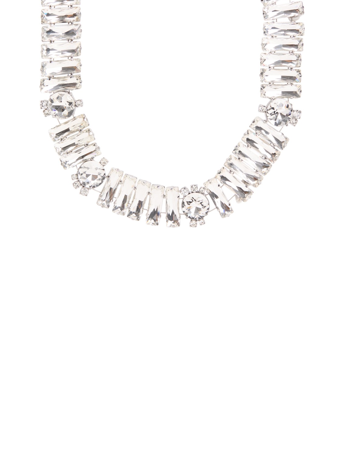 Essentiel Antwerp Tasbedel en ketting met strass - voorkant 3 zilver