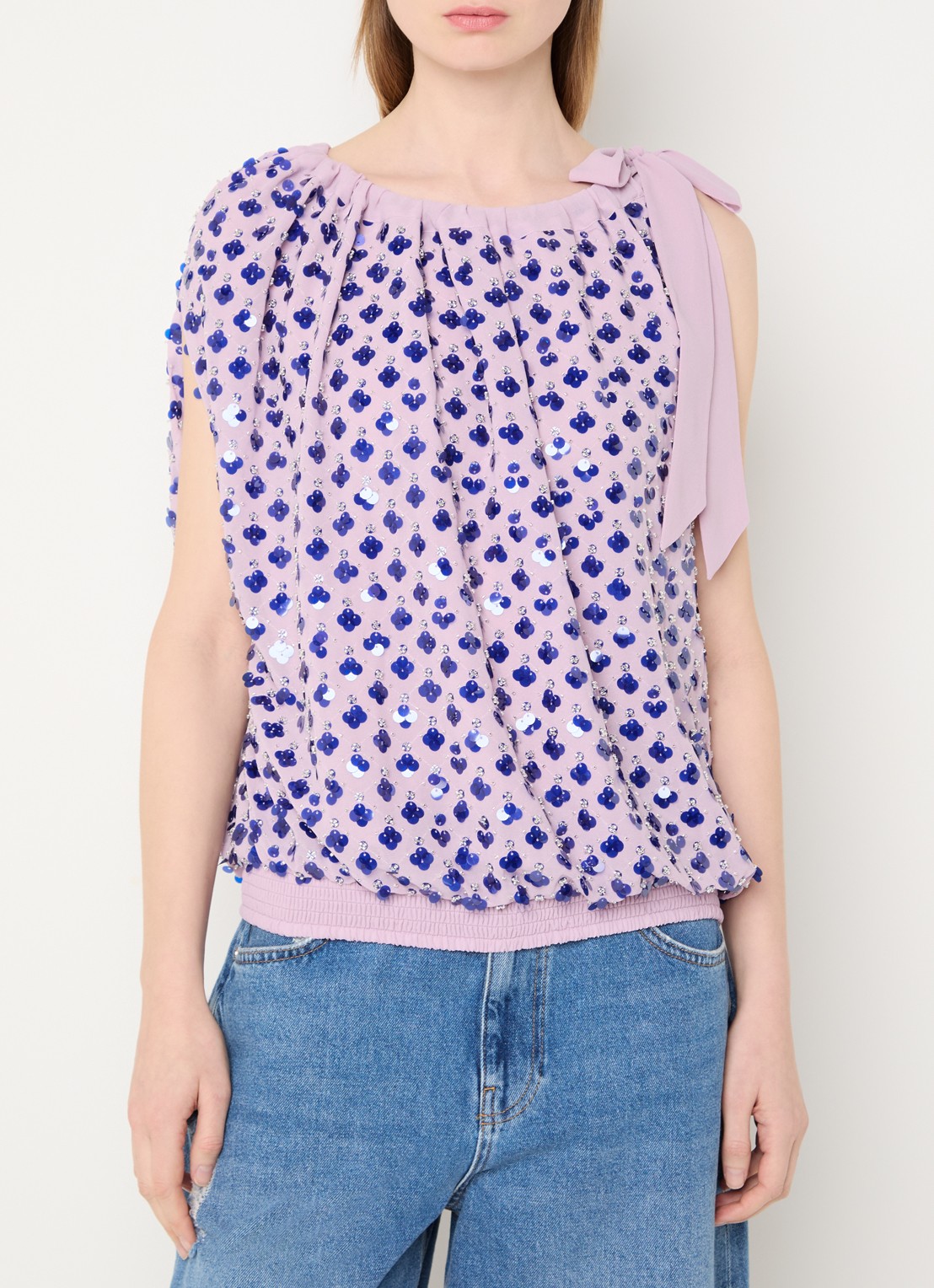 Essentiel Antwerp Top met pailletten - detail 2 lila