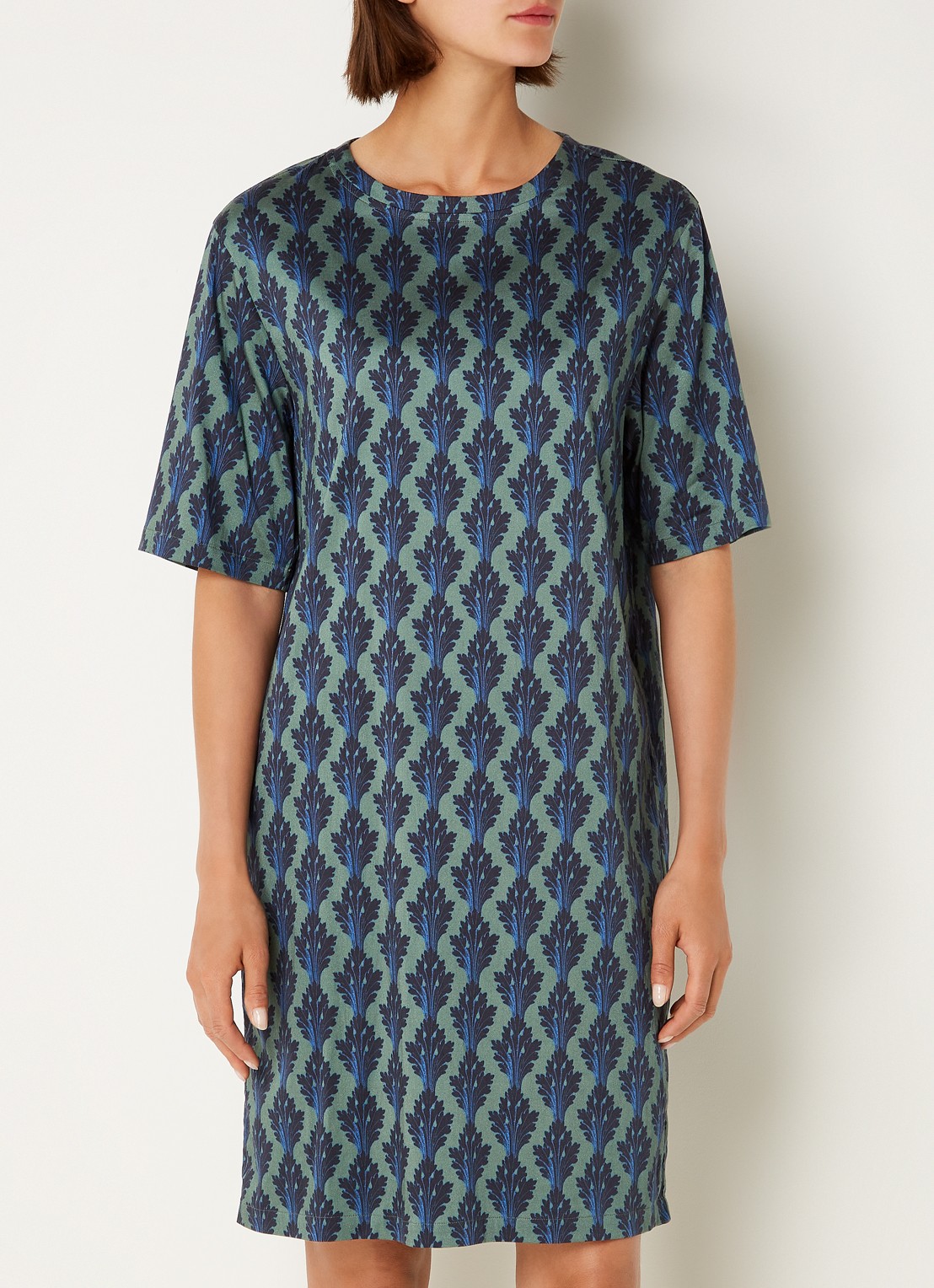 Essenza Caro nachthemd met print  - detail 4 zeegroen