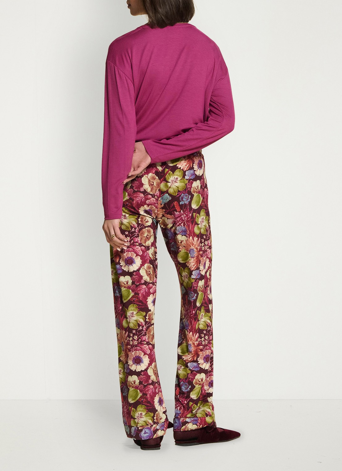 Essenza Denna loungetop met lange mouw - detail 5 roze