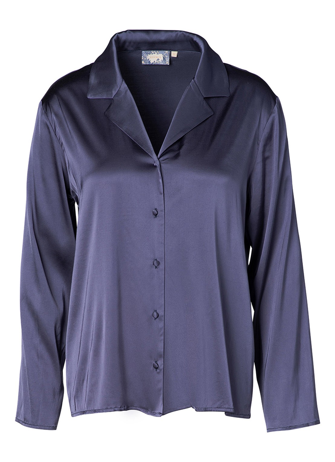 Essenza Elodie loungetop met glanzende finish - voorkant donkerblauw