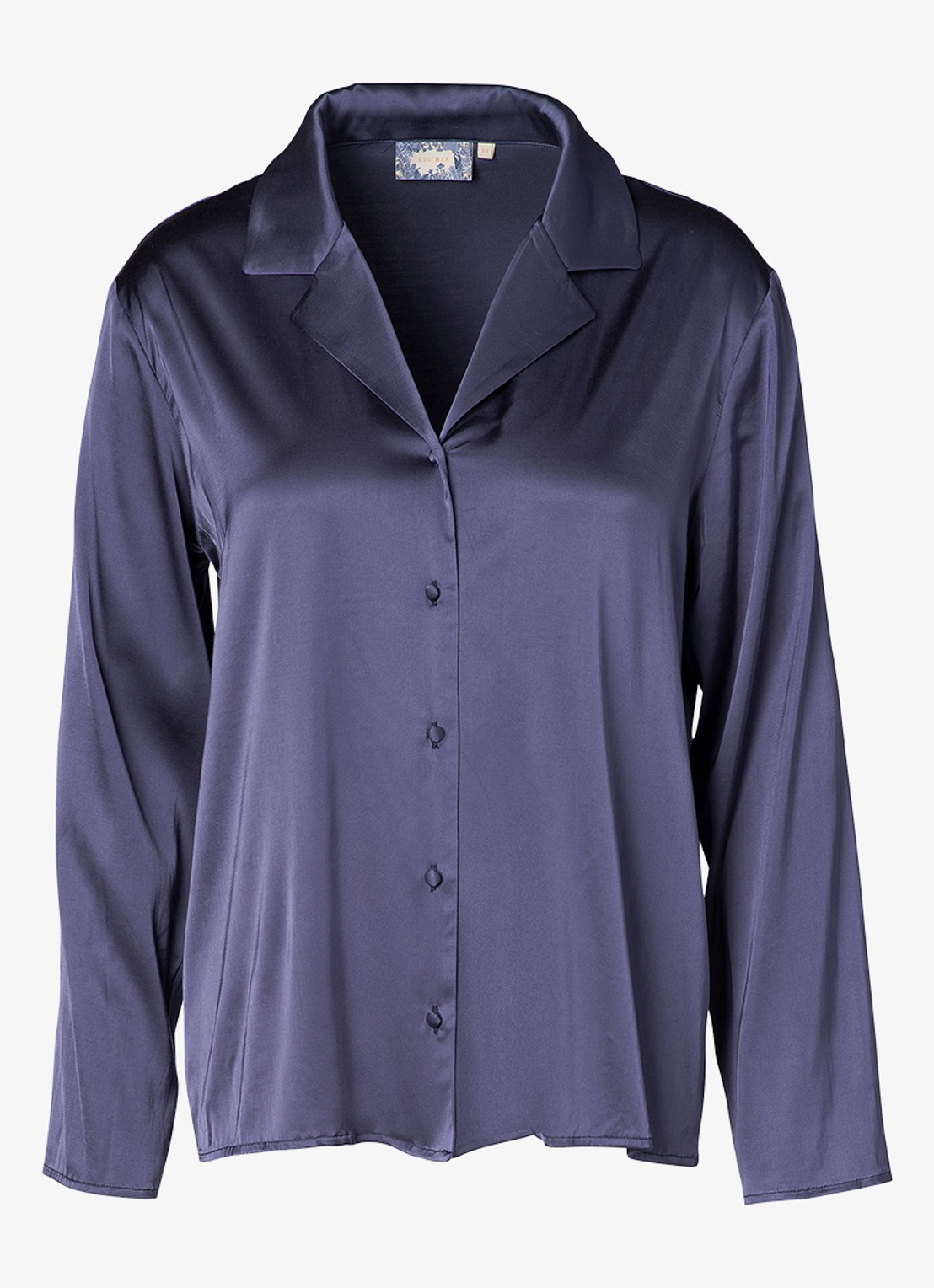Essenza Elodie loungetop met glanzende finish - voorkant 3 donkerblauw