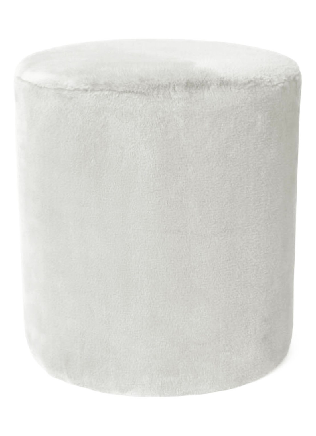Essenza Furry poef 40 cm - voorkant ivoor