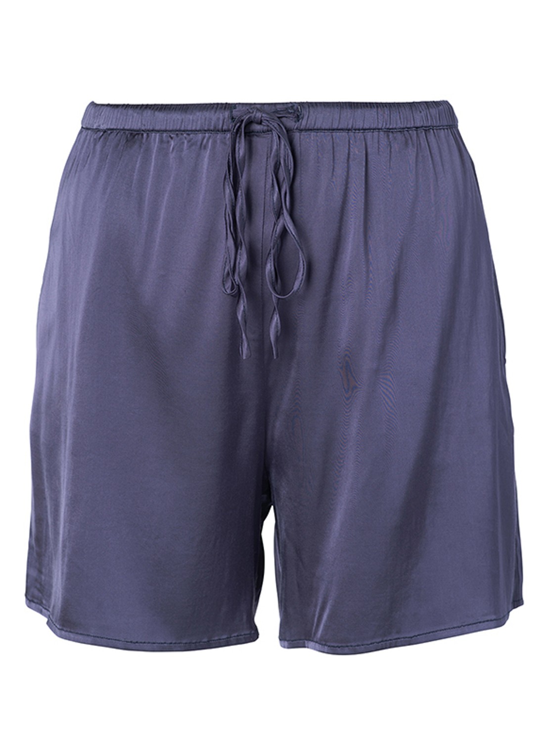 Essenza Ida pyjamashorts van satijn - voorkant 4 donkerblauw