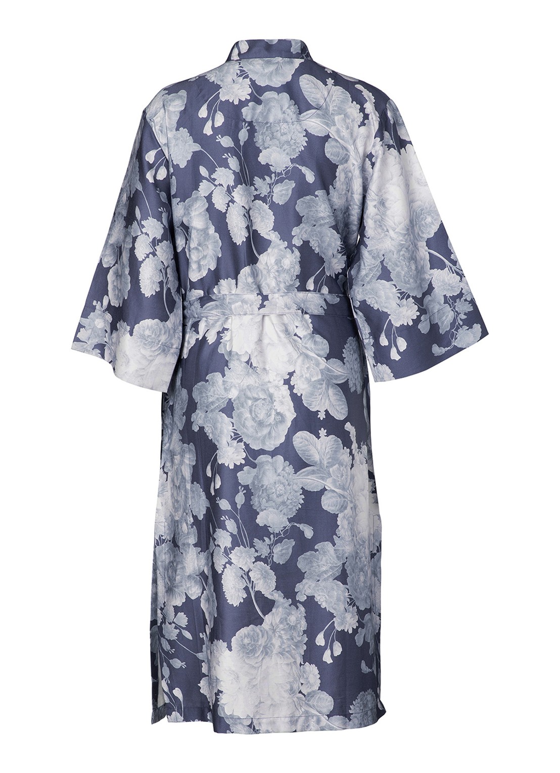 Essenza Ilona Eunice kimono met bloemenprint - voorkant 5 donkerblauw
