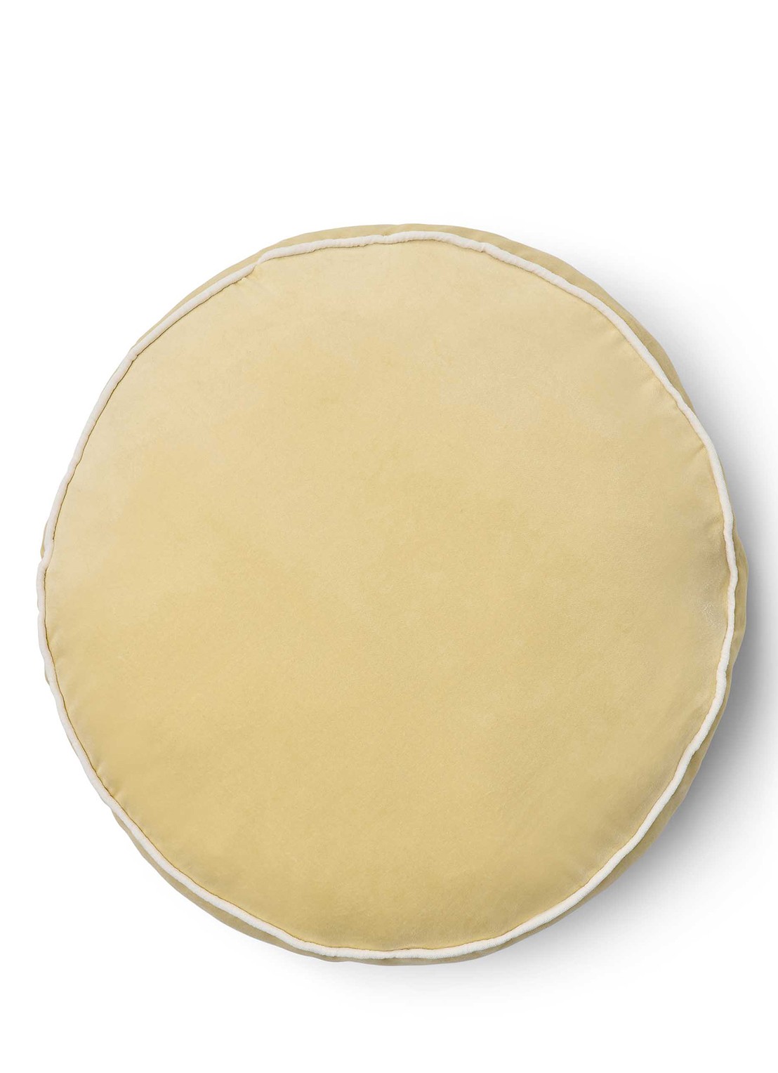Essenza Lio sierkussen van fluweel 45 cm - voorkant 2 lichtgeel