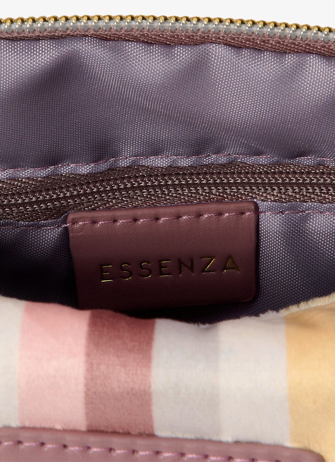 Essenza Megan Donna toilettas met streepprint - detail 2 roze