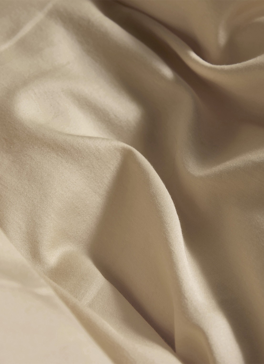 Essenza Minte dekbedovertrek van katoensatijn 300TC - inclusief kussensloop - detail 6 beige