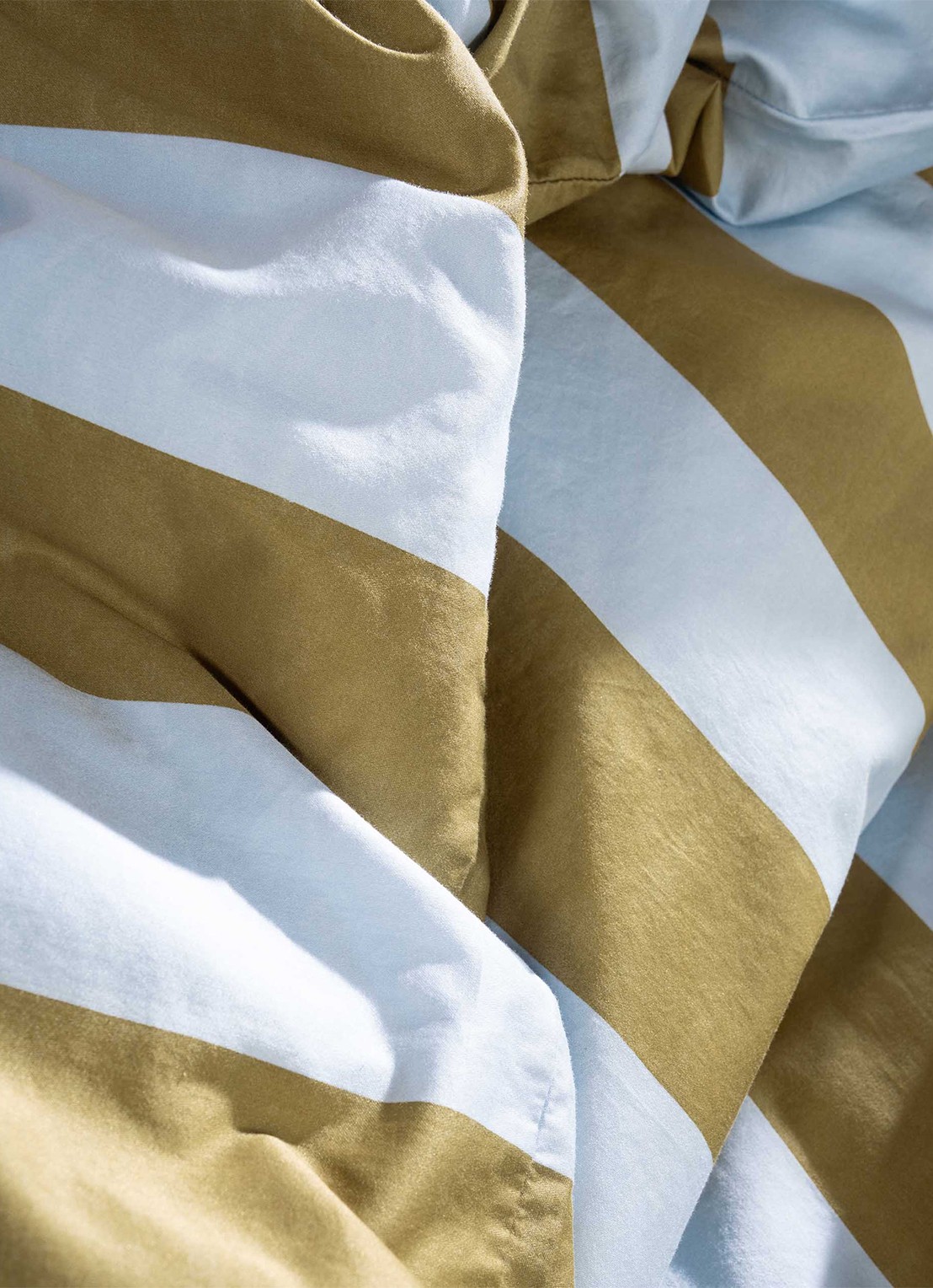 Essenza Minte dekbedovertrek van katoensatijn 300TC - inclusief kussensloop - detail 4 blauw