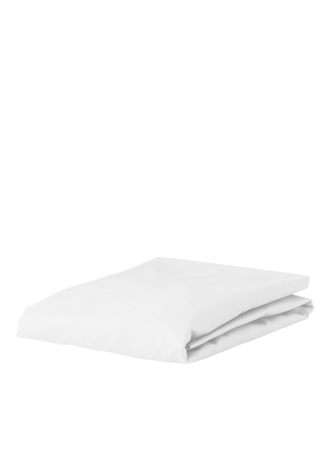 Essenza Minte hoeslaken van katoensatijn 300TC, hoekhoogte 35 cm - voorkant 3 wit