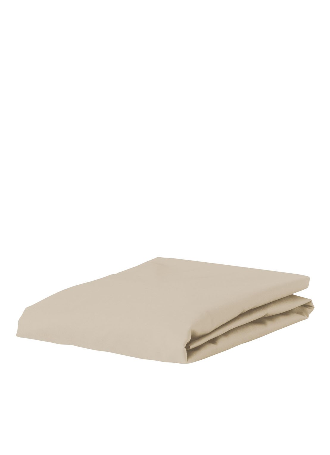 Essenza Minte hoeslaken van katoensatijn 300TC, hoekhoogte 35 cm - voorkant beige