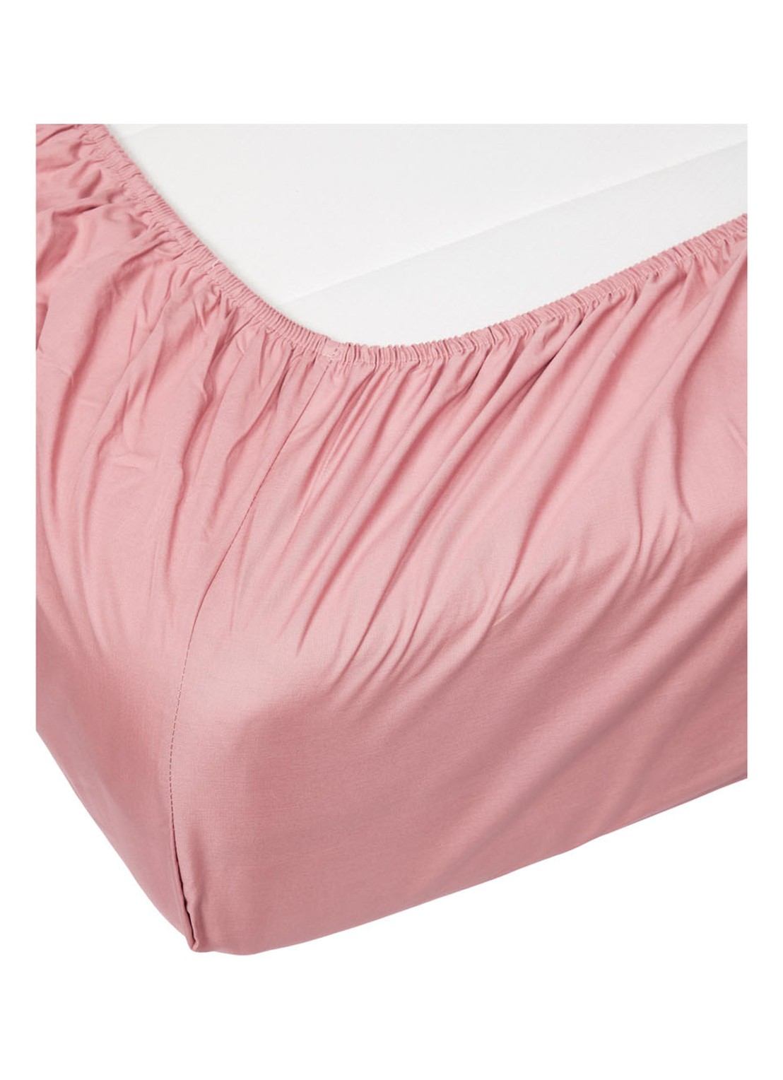 Essenza Minte hoeslaken van katoensatijn 300TC, hoekhoogte 35 cm - achterkant 4 zalmroze