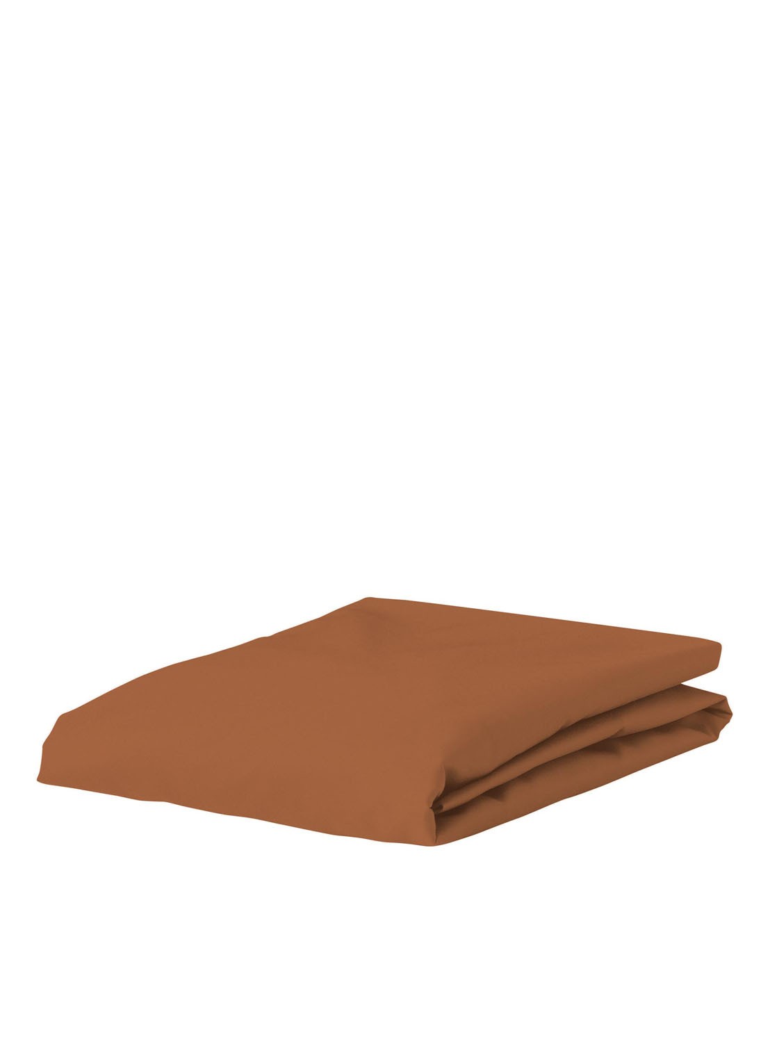 Essenza Minte hoeslaken van katoensatijn 300TC, hoekhoogte 35 cm - voorkant oranjebruin