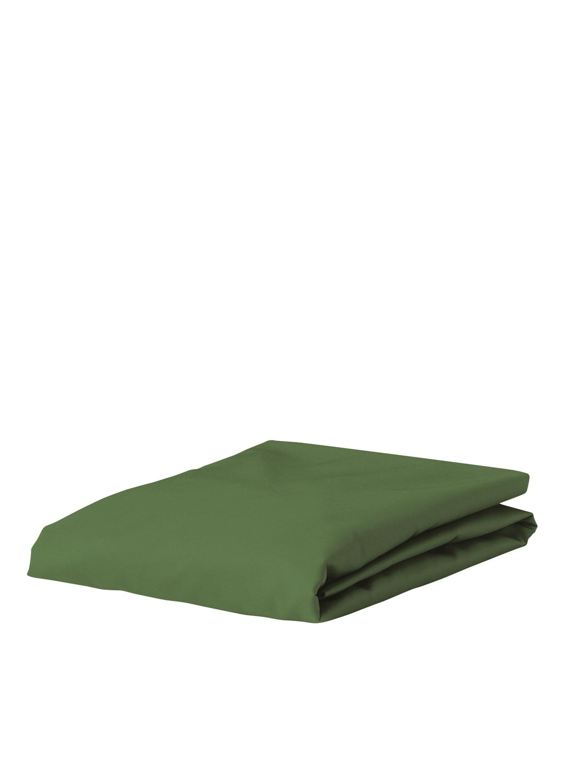 Essenza Minte hoeslaken van katoensatijn 300TC, hoekhoogte 35 cm - voorkant 3 mosgroen