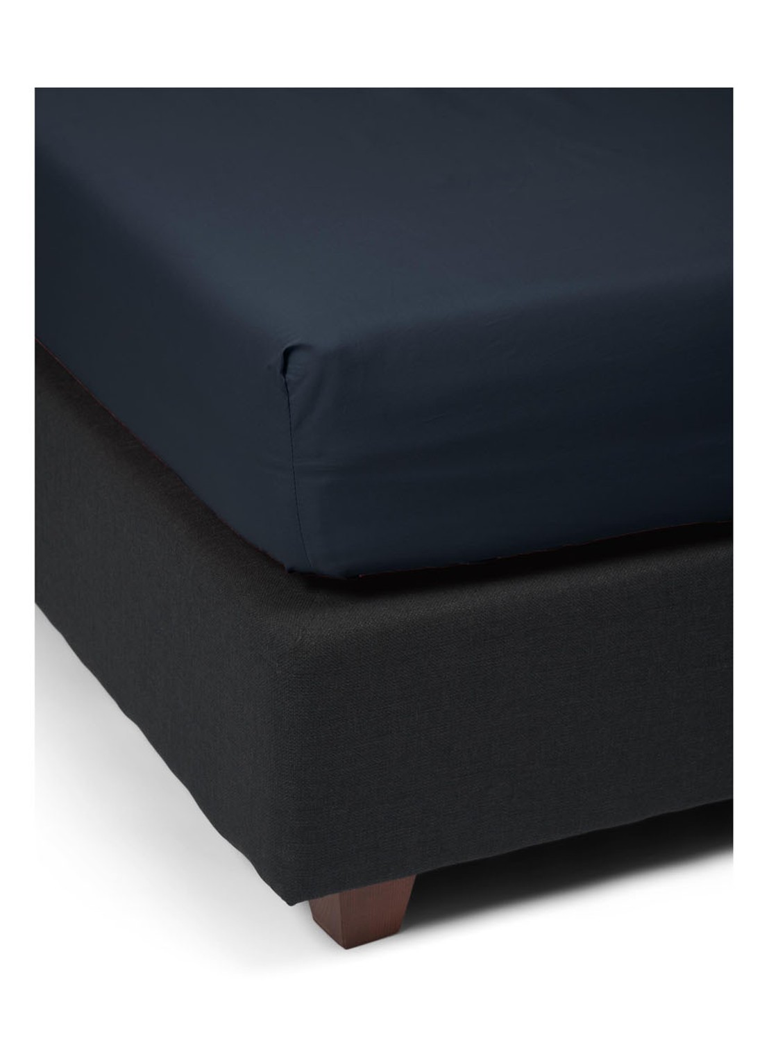 Essenza Minte hoeslaken van katoensatijn 300TC, hoekhoogte 35 cm - achterkant 6 donkerblauw