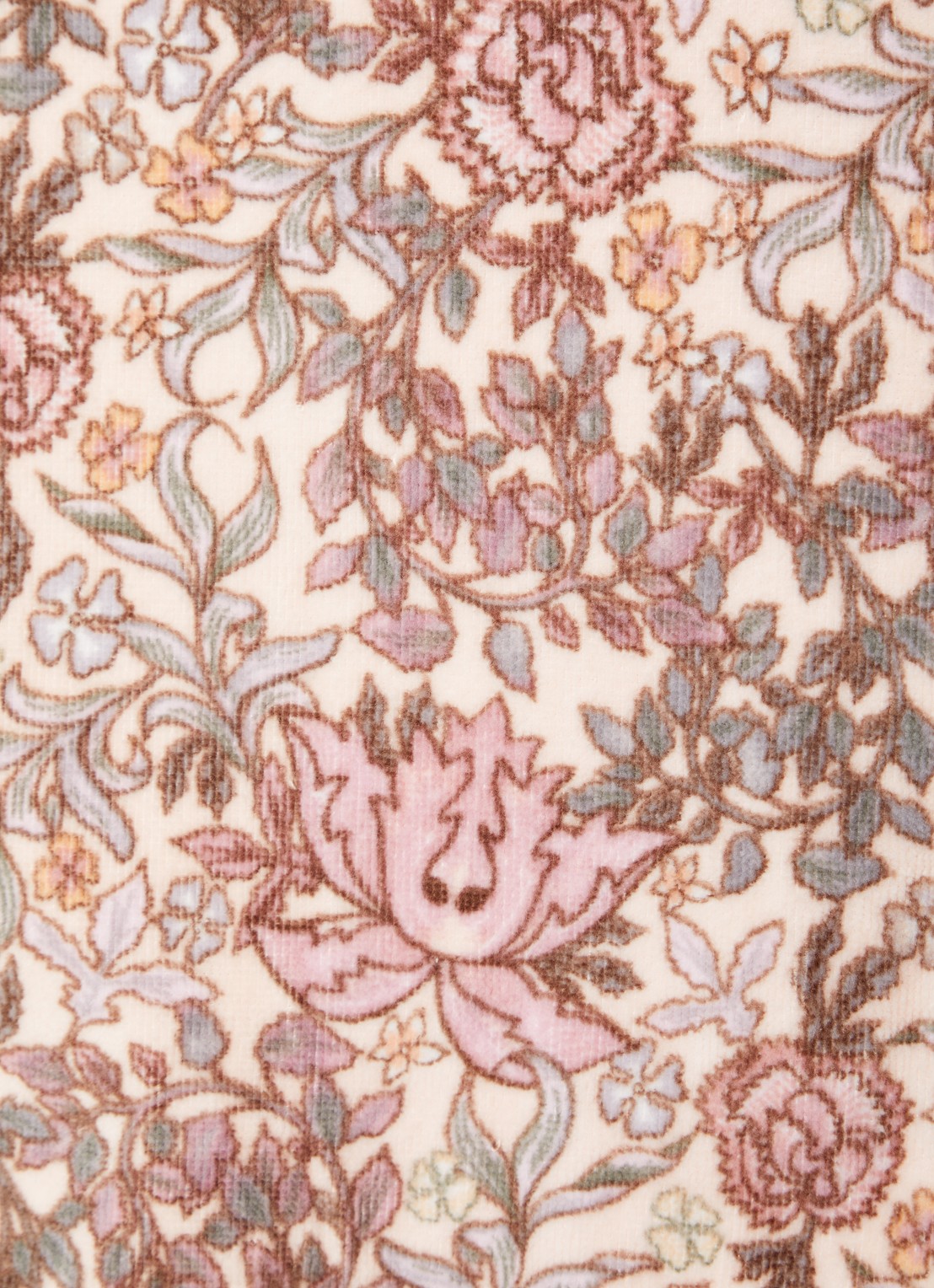 Essenza Perri Ophelia badjas van  katoen met bloemenprint - detail 2 lichtroze
