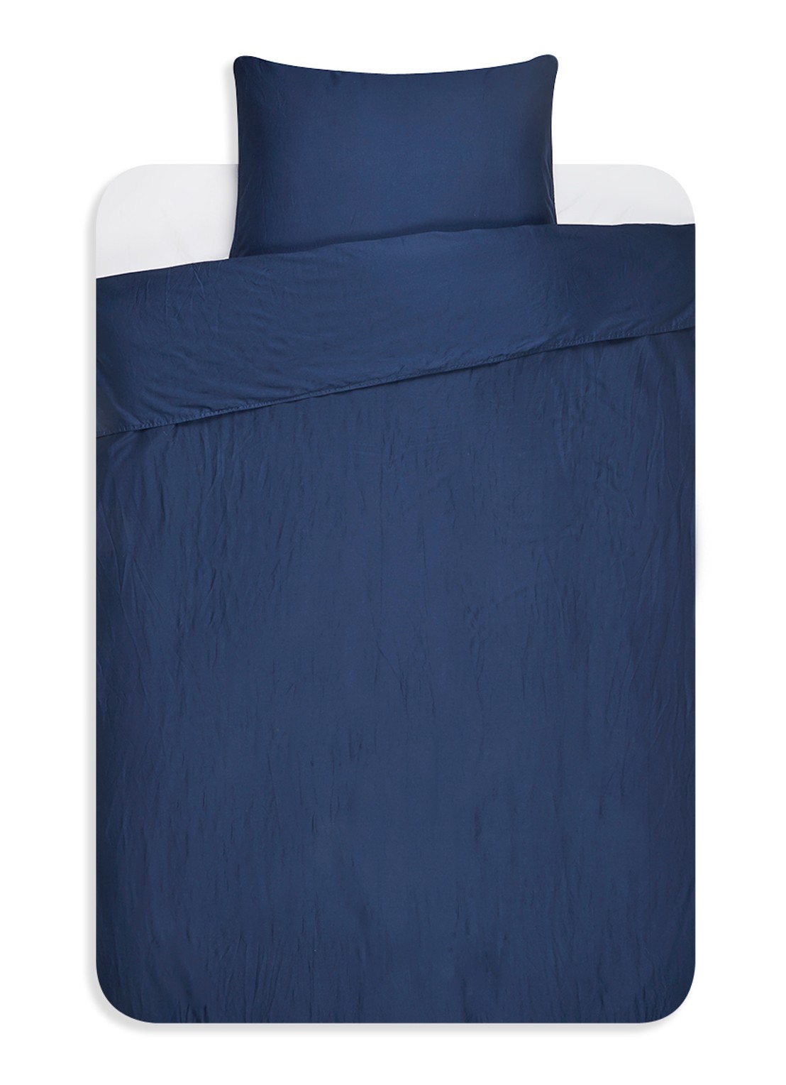 Essenza Premium Collection Minte katoensatijn dekbedovertrekset 300TC - inclusief kussenslopen - voorkant 2 donkerblauw