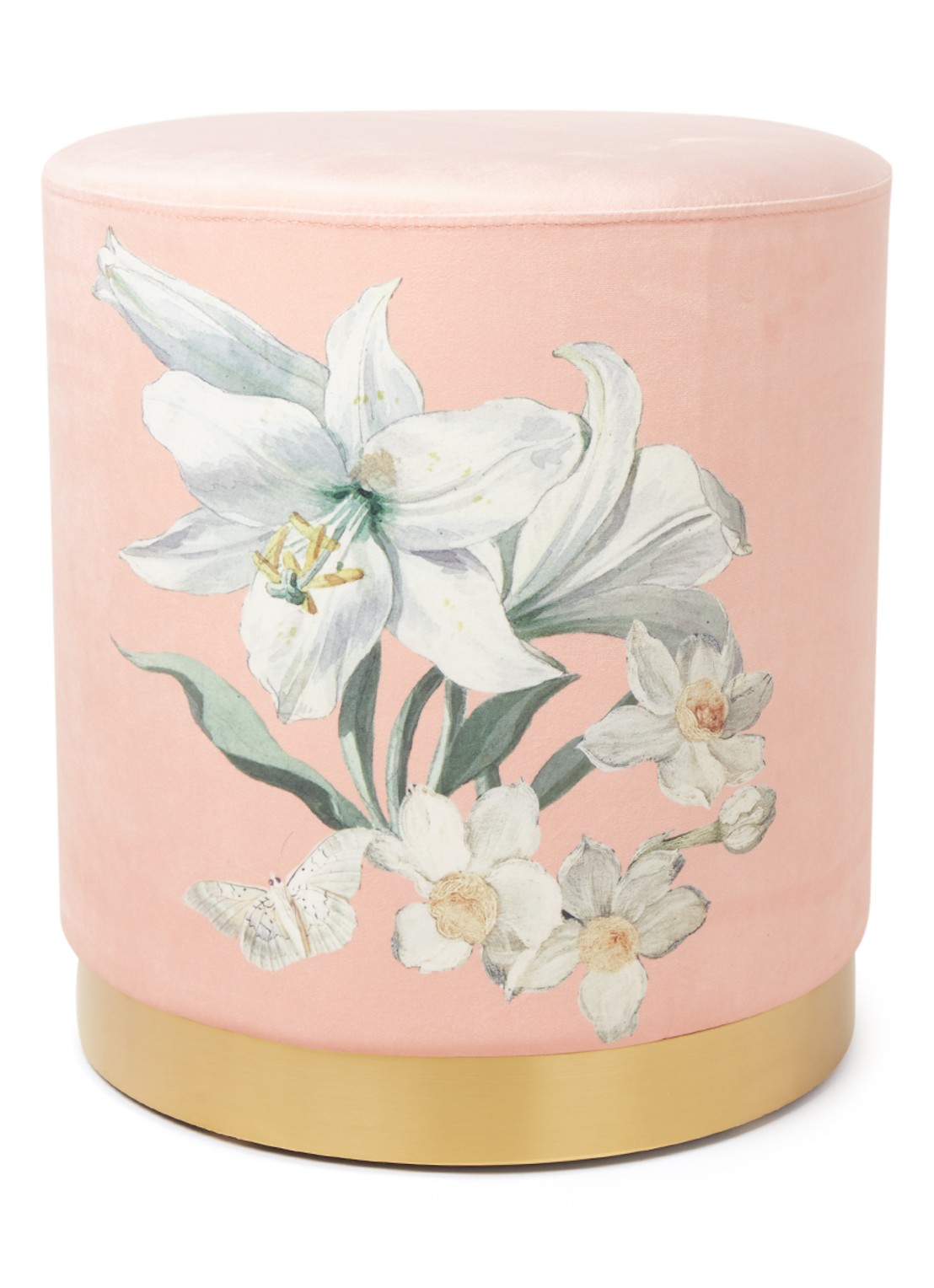 Essenza Rosalee poef 40 cm - voorkant roze