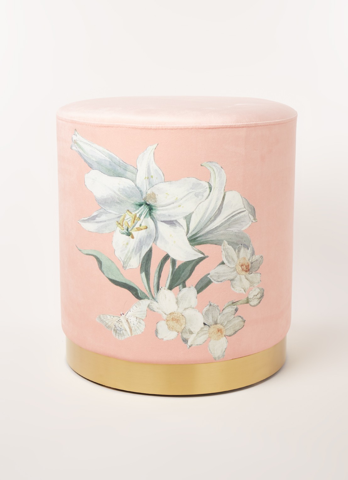 Essenza Rosalee poef 40 cm - voorkant 2 roze