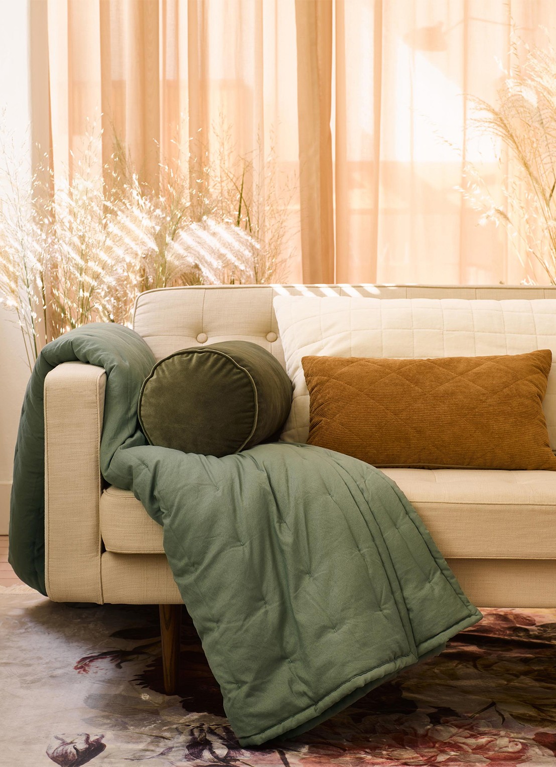 Essenza Ruth plaid 150 x 200 cm - detail 4 groen