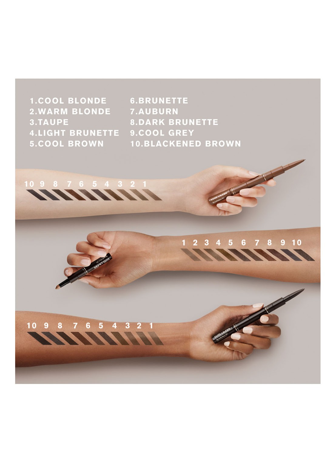 Estée Lauder Brow Perfect 3D All-in-One Styler Multi-Tasker - 3-in-1 wenkbrauwpotlood - detail 3 light brunette
