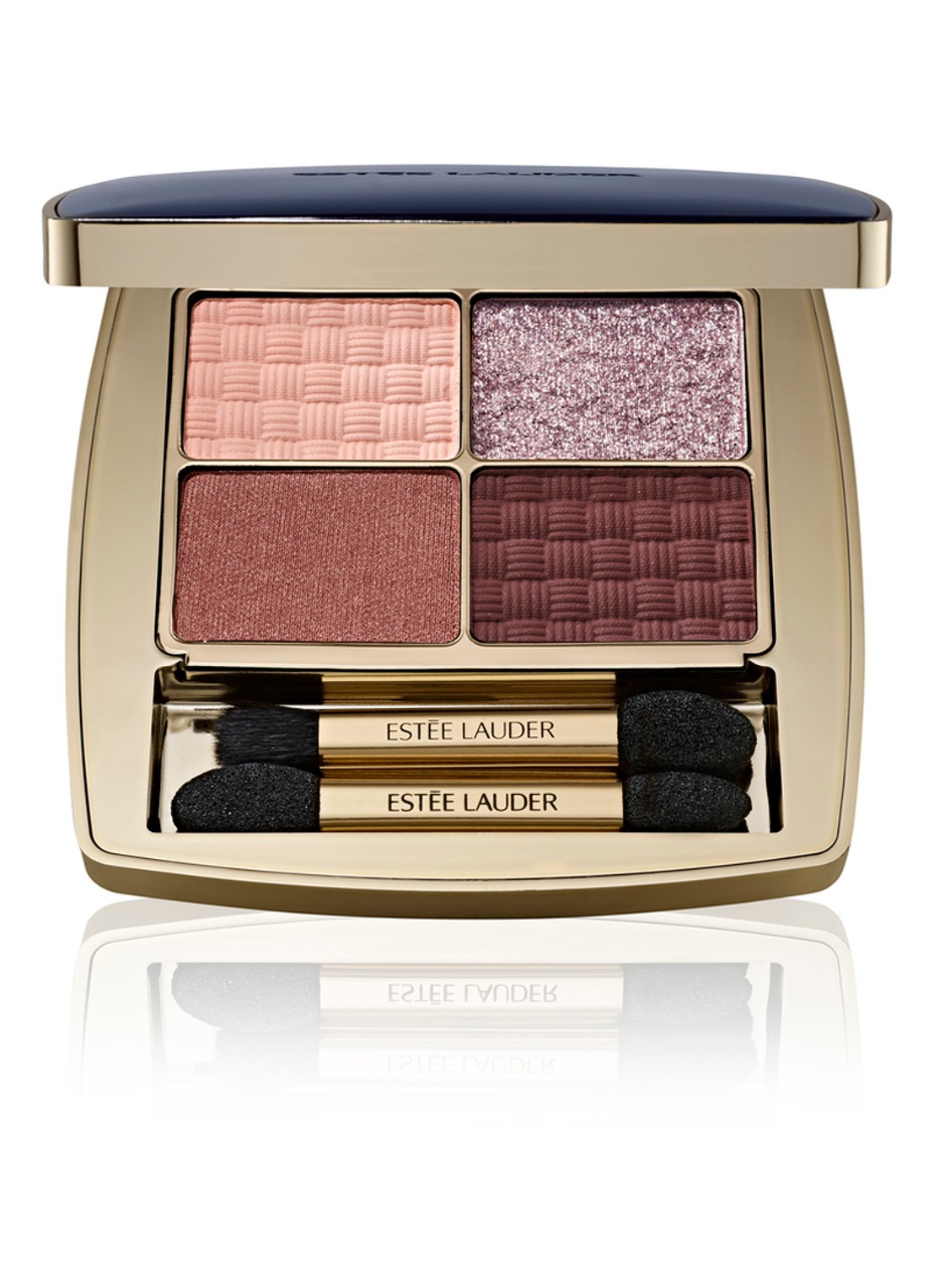Estée Lauder The Essential Eyeshadow Quad - oogschaduw palette - voorkant 4 power brunch