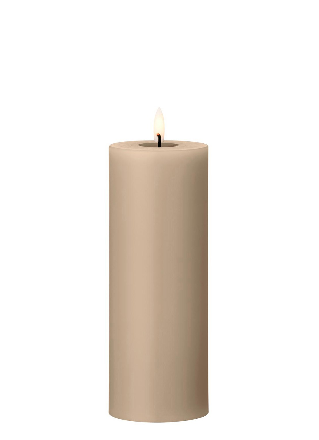ester & erik Led-kaars 20 cm - voorkant donkerbeige