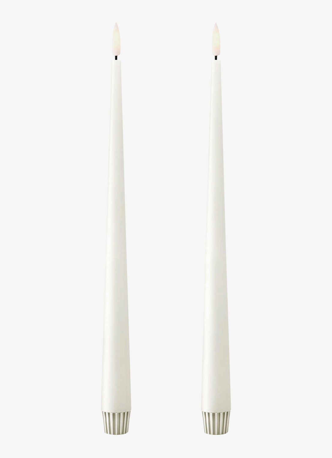 ester & erik LED-kaars 30 cm set van 2 - voorkant wit