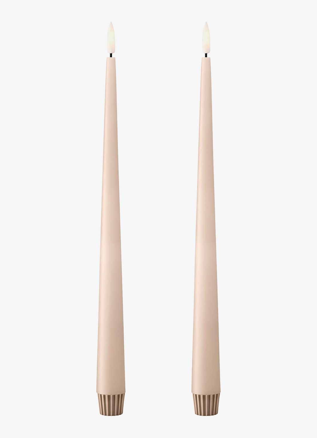 ester & erik LED-kaars 30 cm set van 2 - voorkant beige