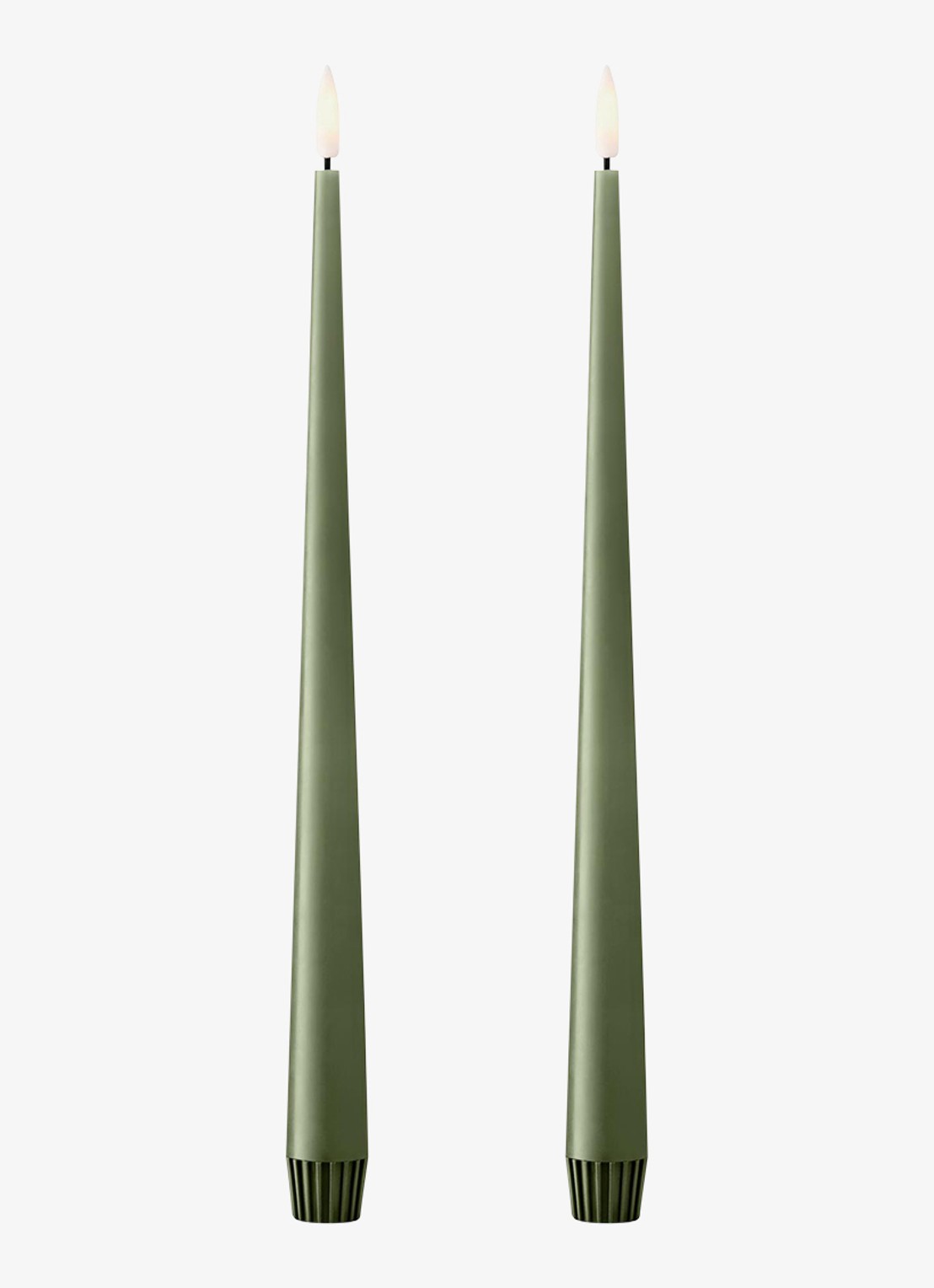 ester & erik LED-kaars 30 cm set van 2 - voorkant groen