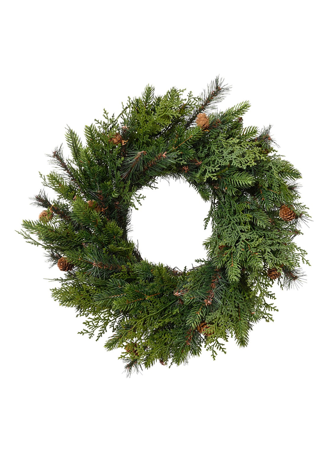 Everlands Cypress kerstkrans 40 cm - voorkant groen