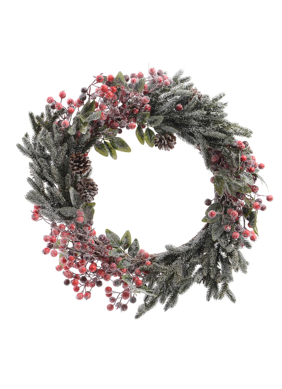 Everlands Kerstkrans 60 cm - voorkant groen