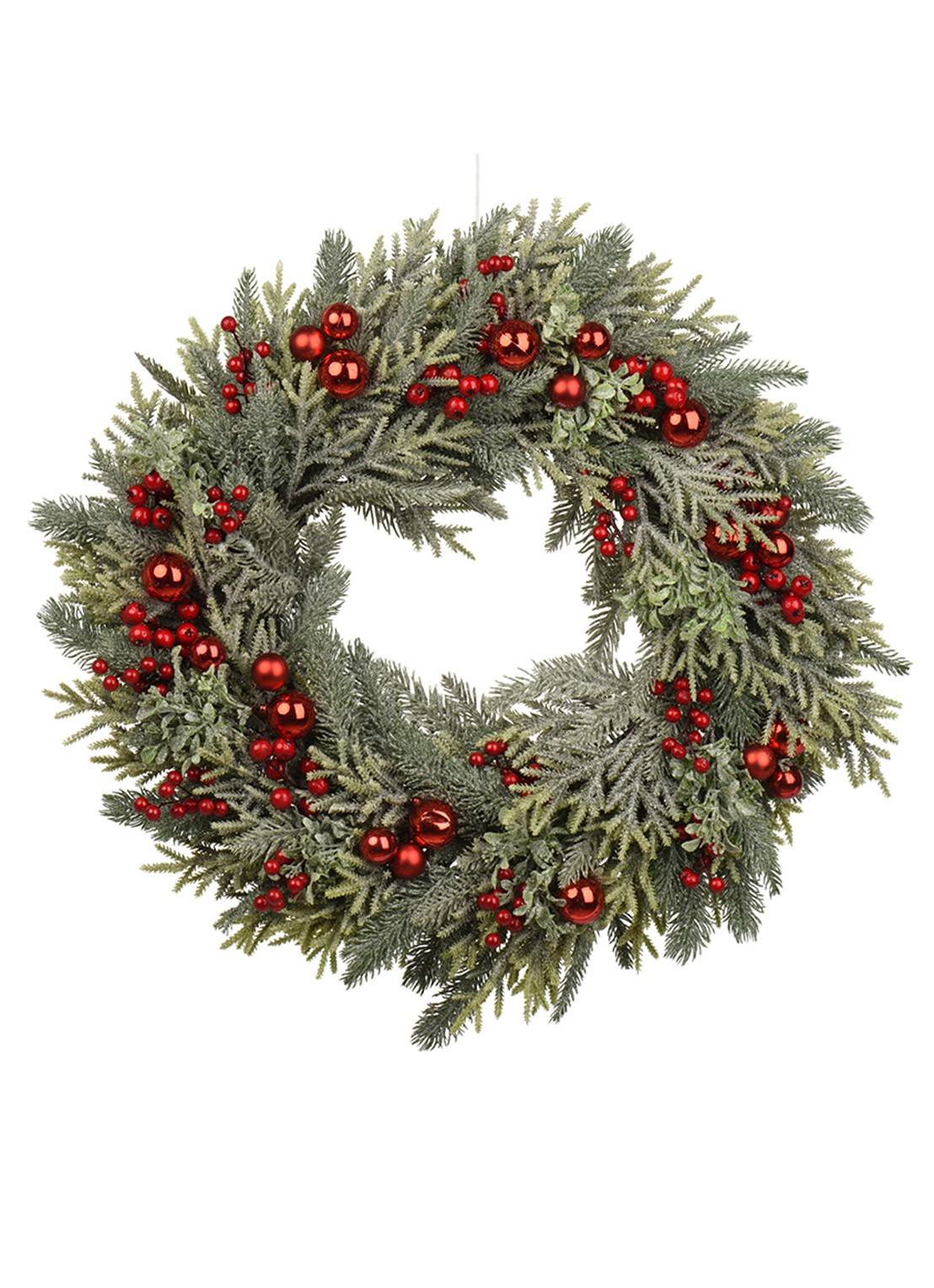 Everlands Kerstkrans 60 cm - voorkant groen