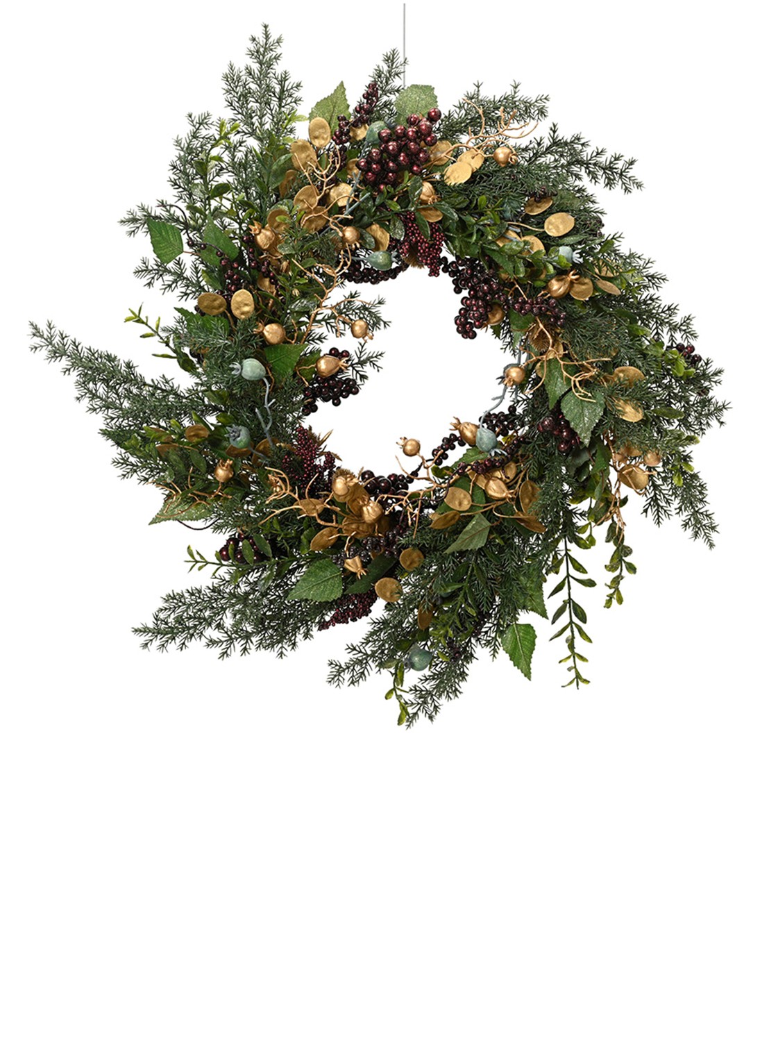 Everlands Kerstkrans 60 cm - voorkant groen
