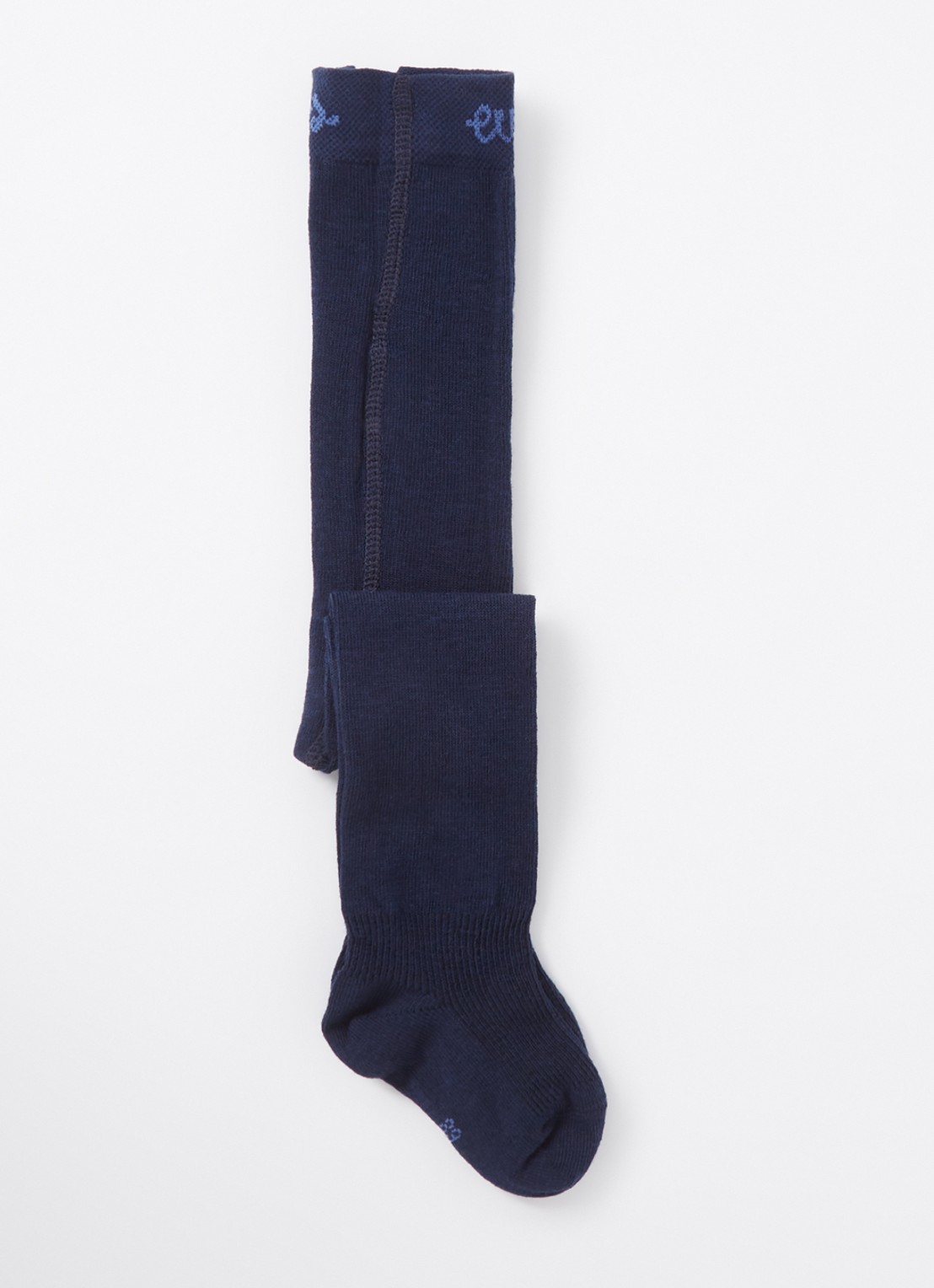 Ewers Fijnegebreide babymaillot in katoenblend - voorkant 2 donkerblauw