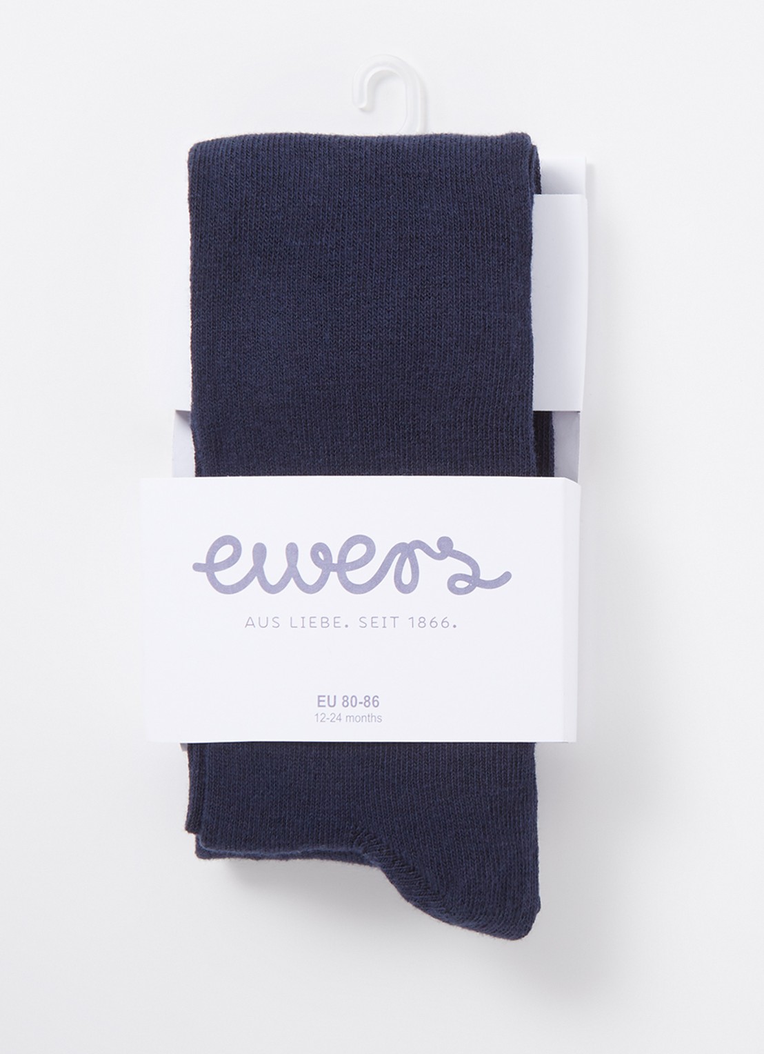 Ewers Fijnegebreide babymaillot in katoenblend - voorkant 3 donkerblauw