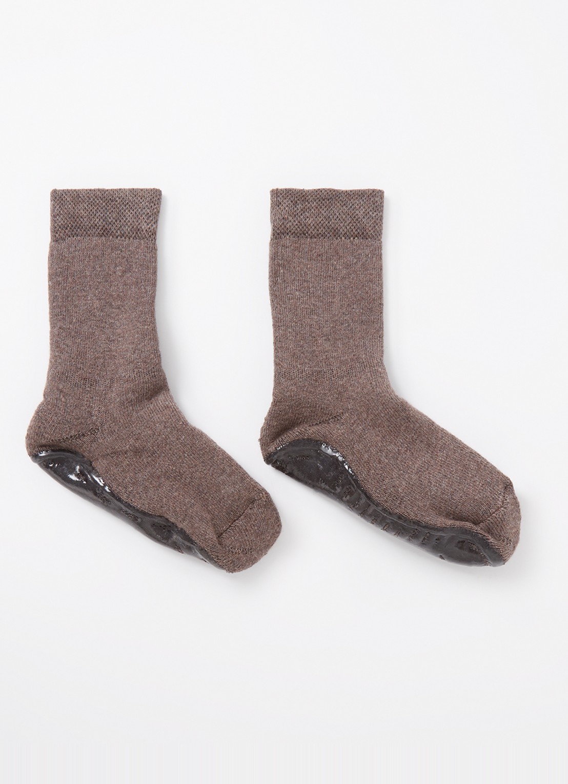 Ewers Huissokken in katoenblend met anti-slip 2-pack - voorkant lichtbruin