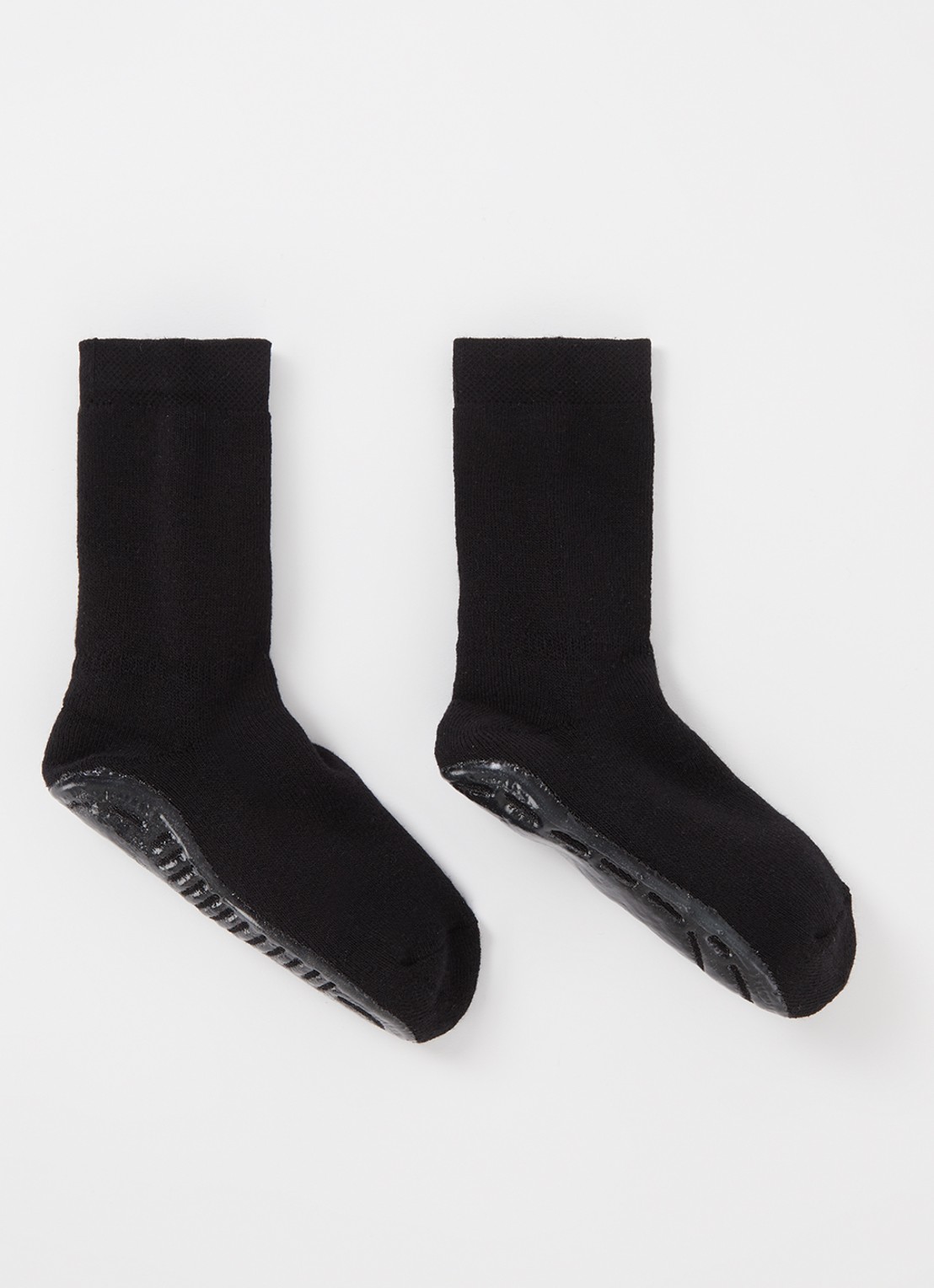 Ewers Huissokken in katoenblend met anti-slip - voorkant zwart