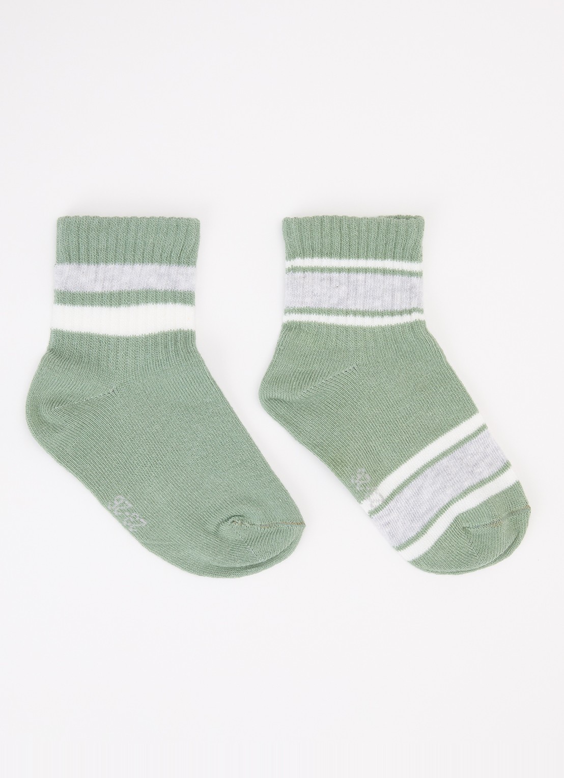 Ewers Ringel sokken in katoenblend 2-pack - voorkant groen