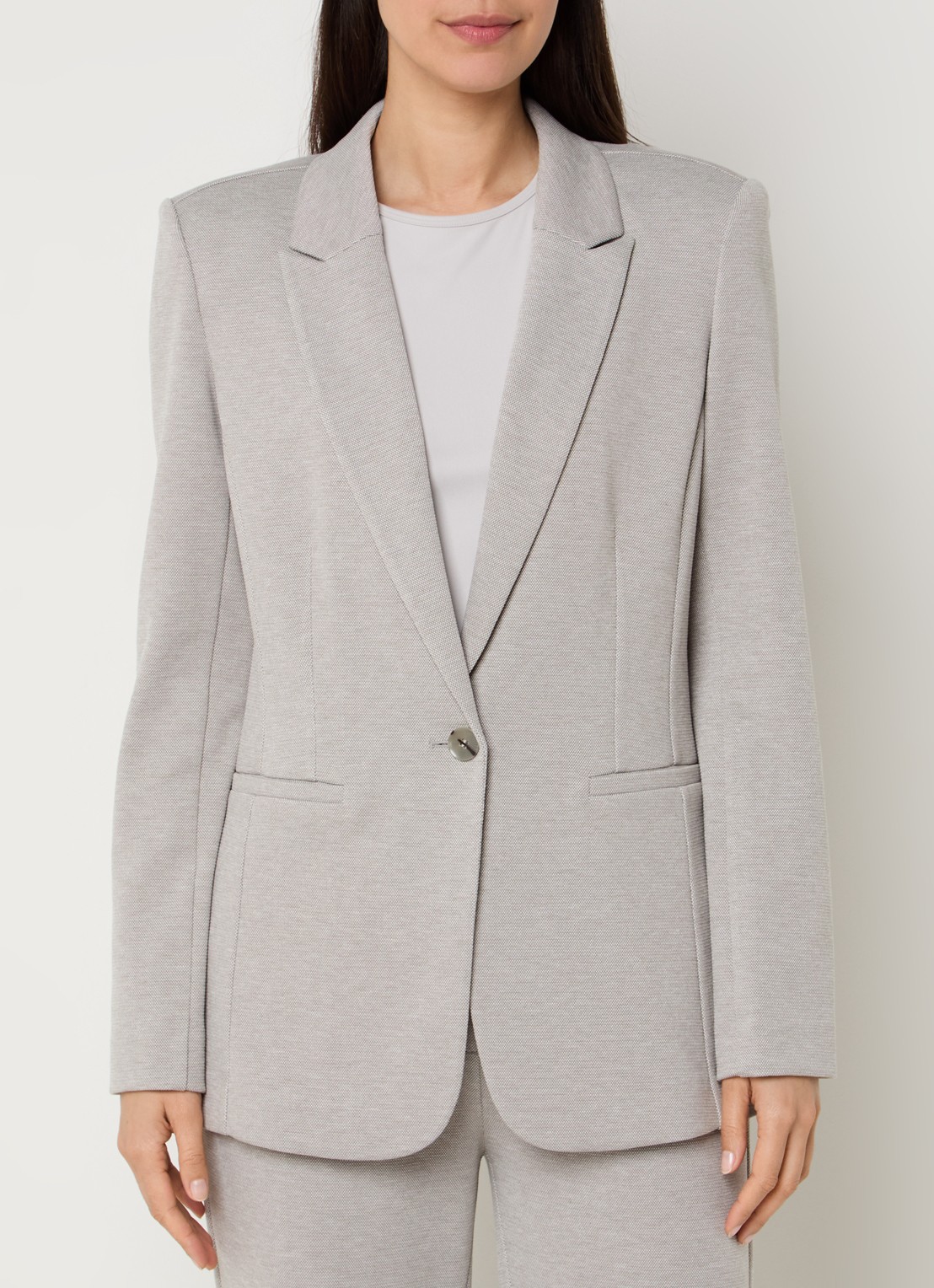 Expresso Blazer met paspelzakken - detail 4 lichtgrijs