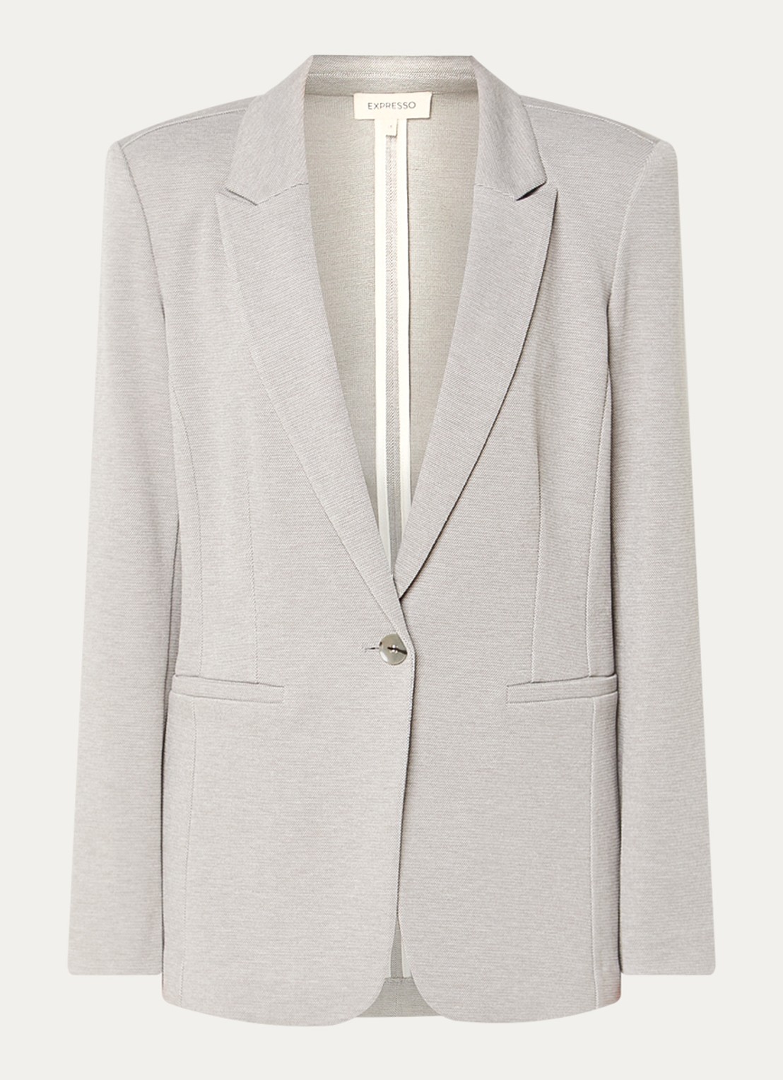 Expresso Blazer met paspelzakken - voorkant 2 lichtgrijs