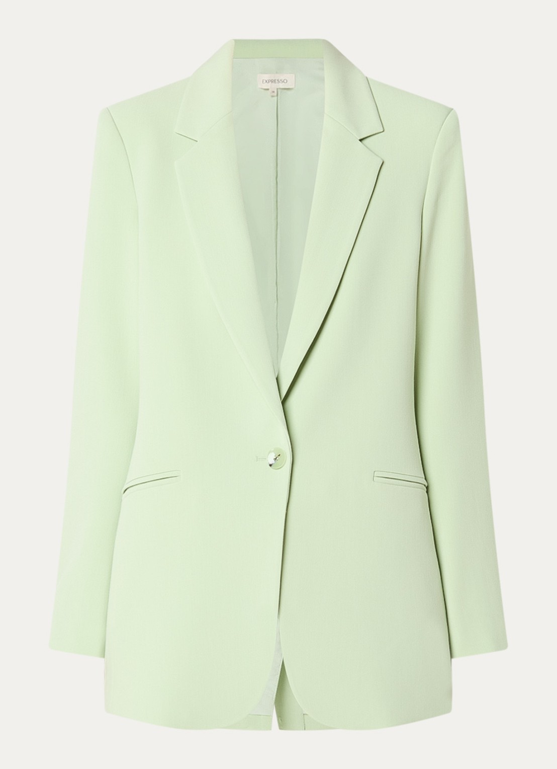 Expresso Blazer met paspelzakken - voorkant lindegroen