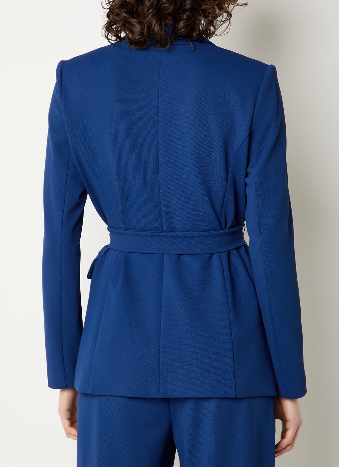 Expresso Blazer met strikceintuur en klepzakken - achterkant 3 royalblauw
