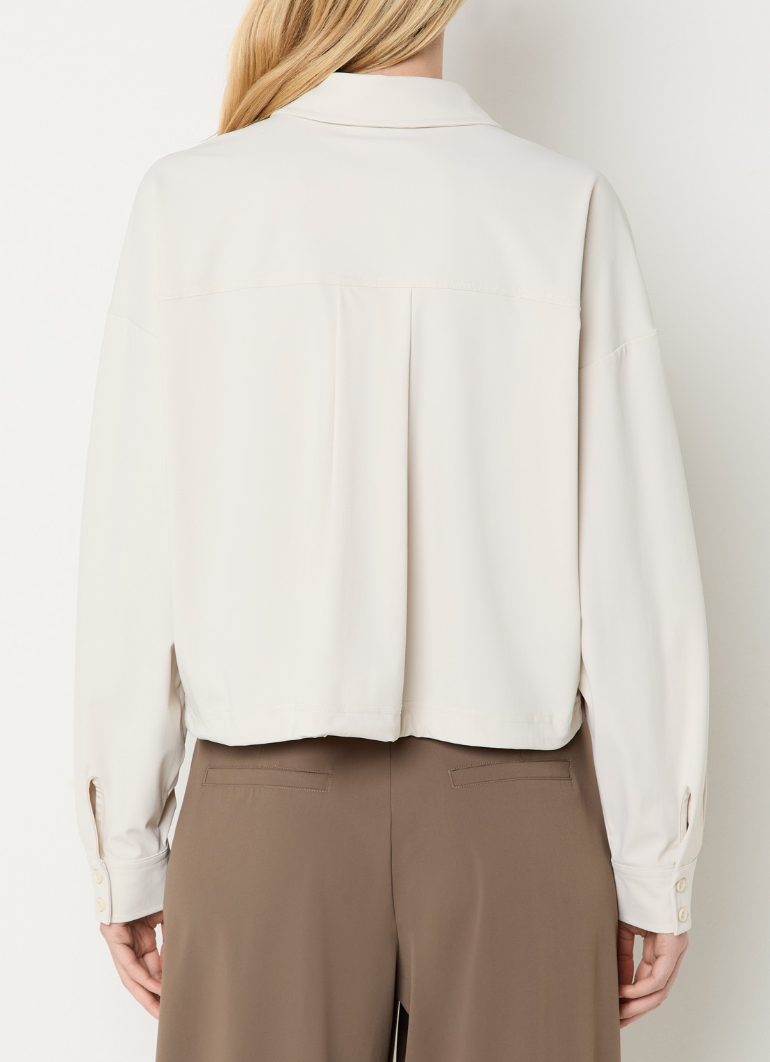 Expresso Blouse met borstzakken - achterkant 3 creme