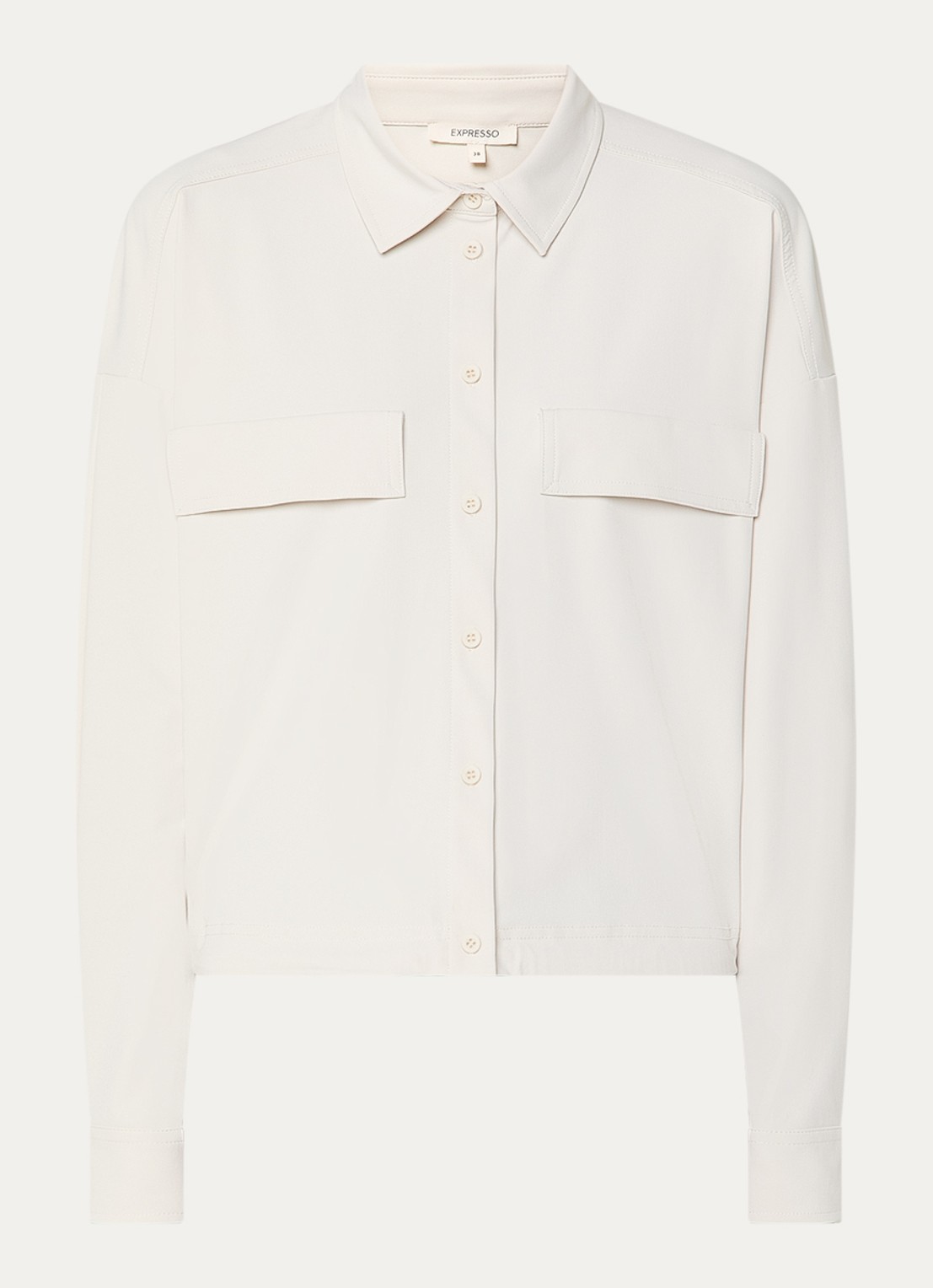 Expresso Blouse met borstzakken - voorkant creme