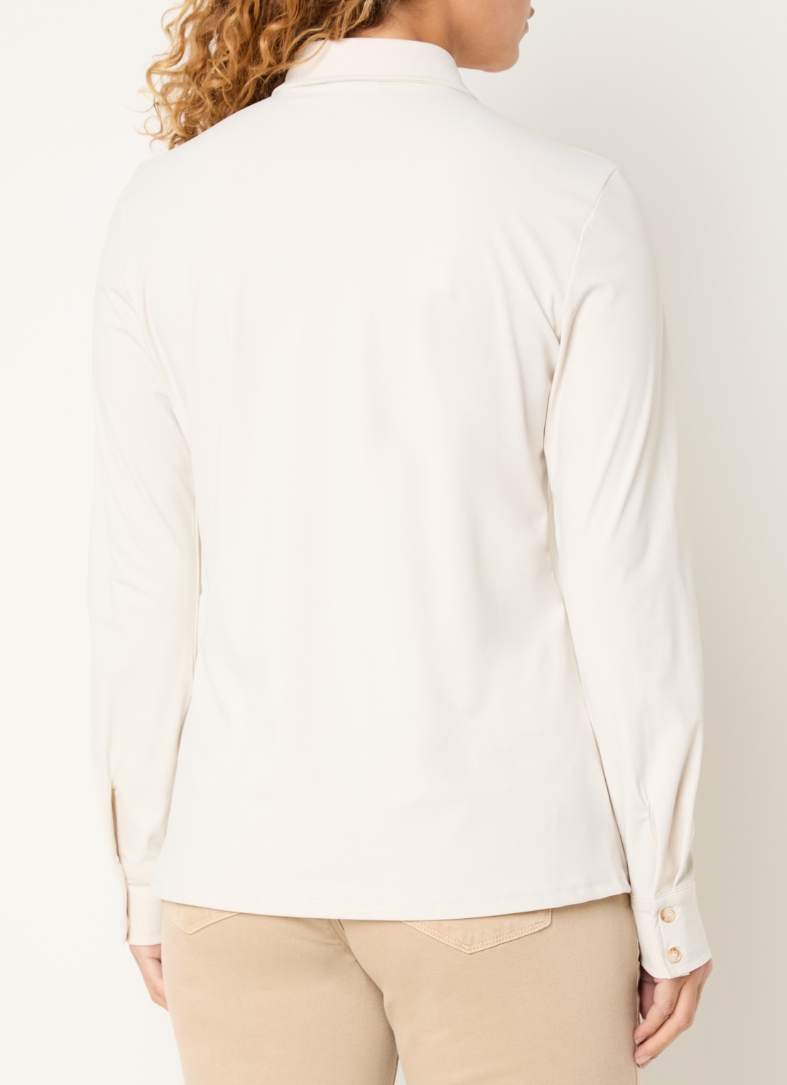 Expresso Blouse met kraag - achterkant creme